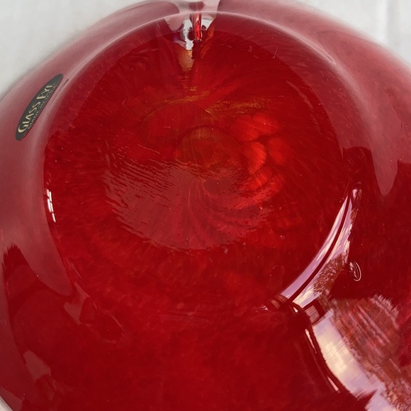 Glass Eye USA red heart shaped art glass candy dish Valentine's Day - Picture 10 of 10